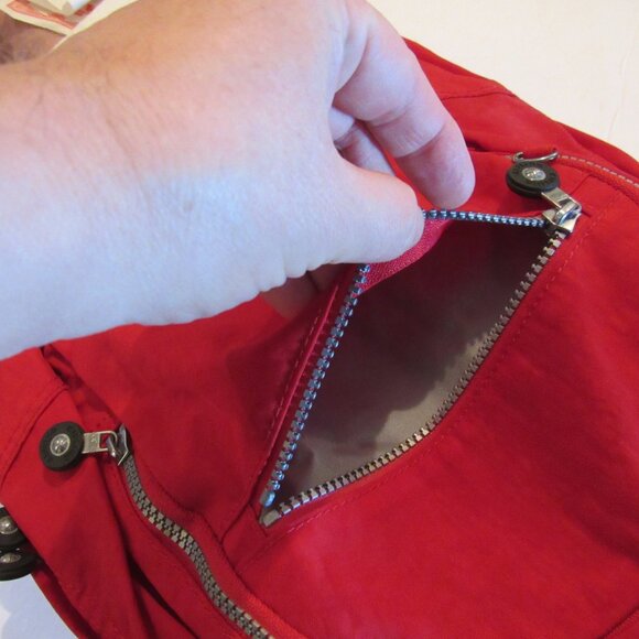 Women's Kipling Medium Sized Backpack Reddish Pink EUC - Never Used - Picture 7 of 16